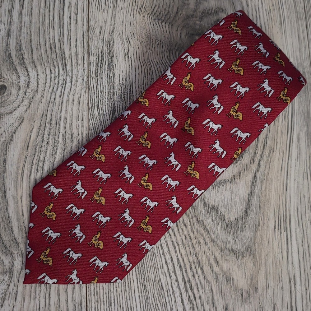 Vineyard Vines Horse and Rooster Tie -Designed for Bayou Bend Collection